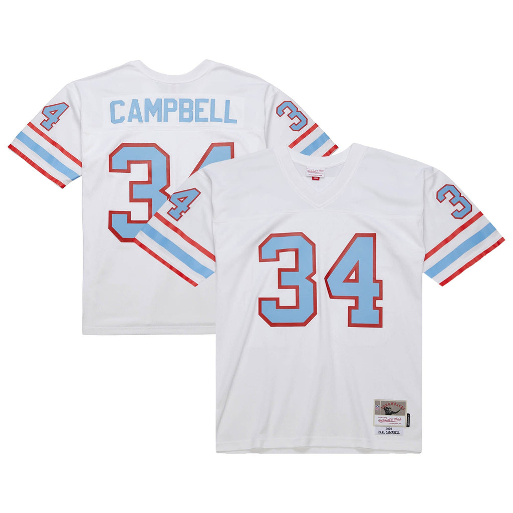 Houston Oilers Earl Campbell White 1979 Legacy Replica Football Jersey