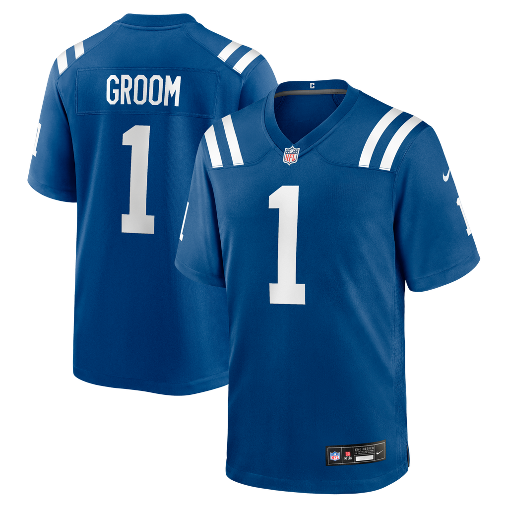 Indianapolis Colts Number 1 Groom Royal Game Football Jersey