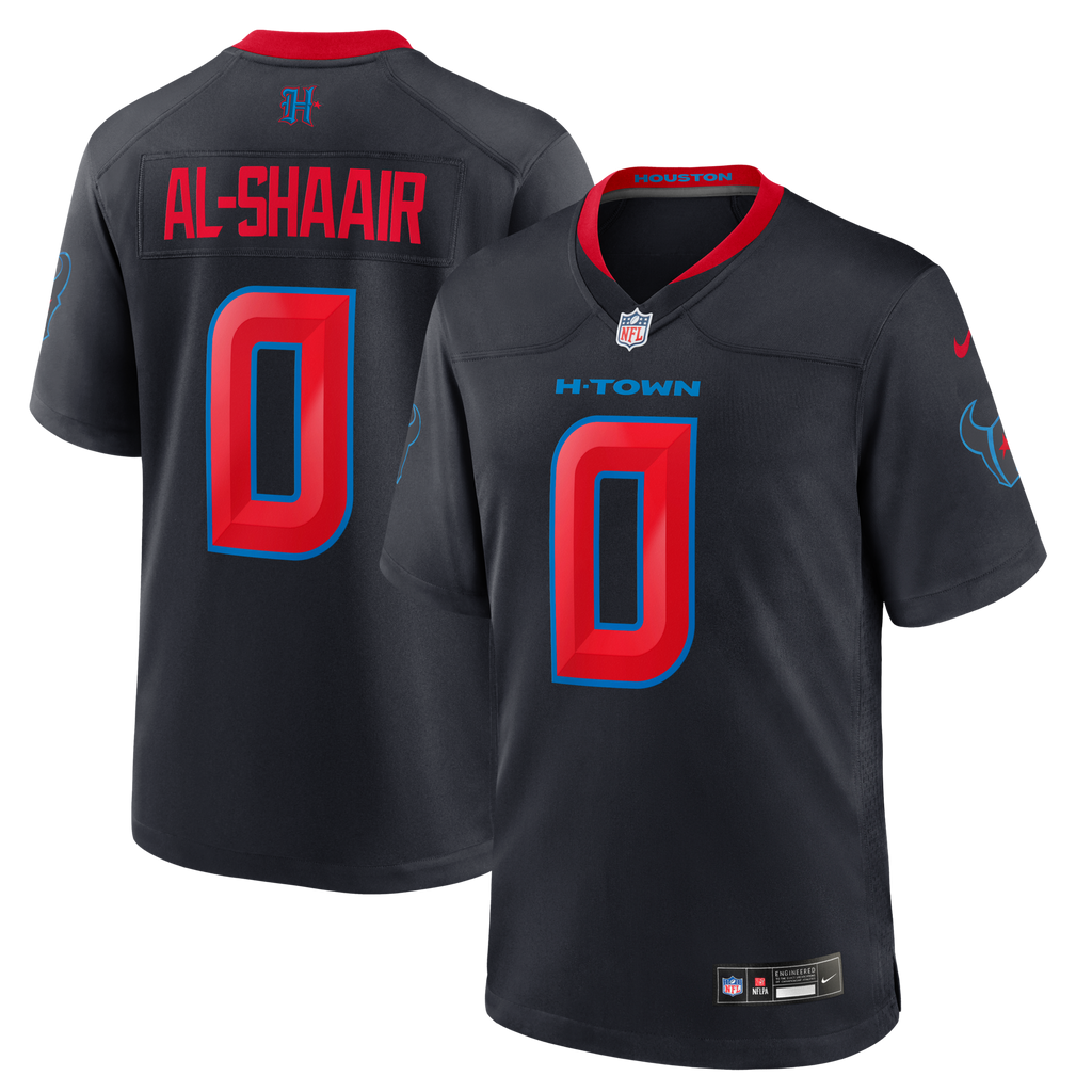 Houston Texans Azeez Al-Shaair Navy Alternate Game Football Jersey