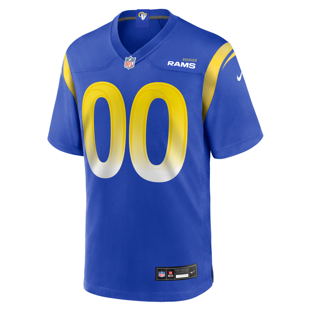 Los Angeles Rams Royal Custom Game Football Jersey