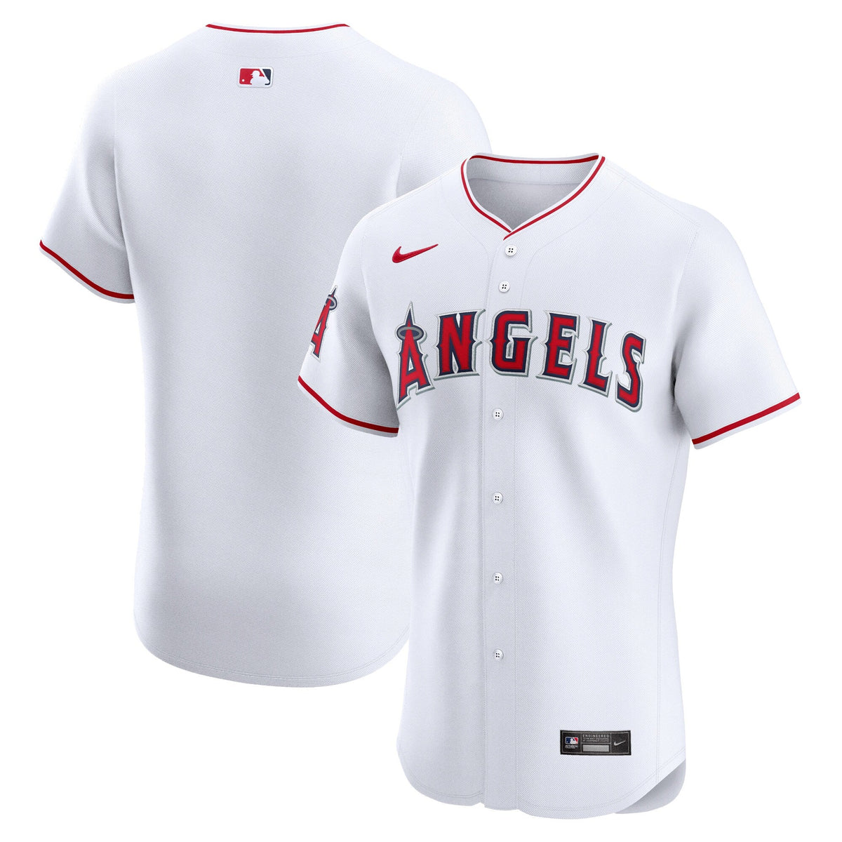 Los Angeles Angels White Home Elite Baseball Jersey