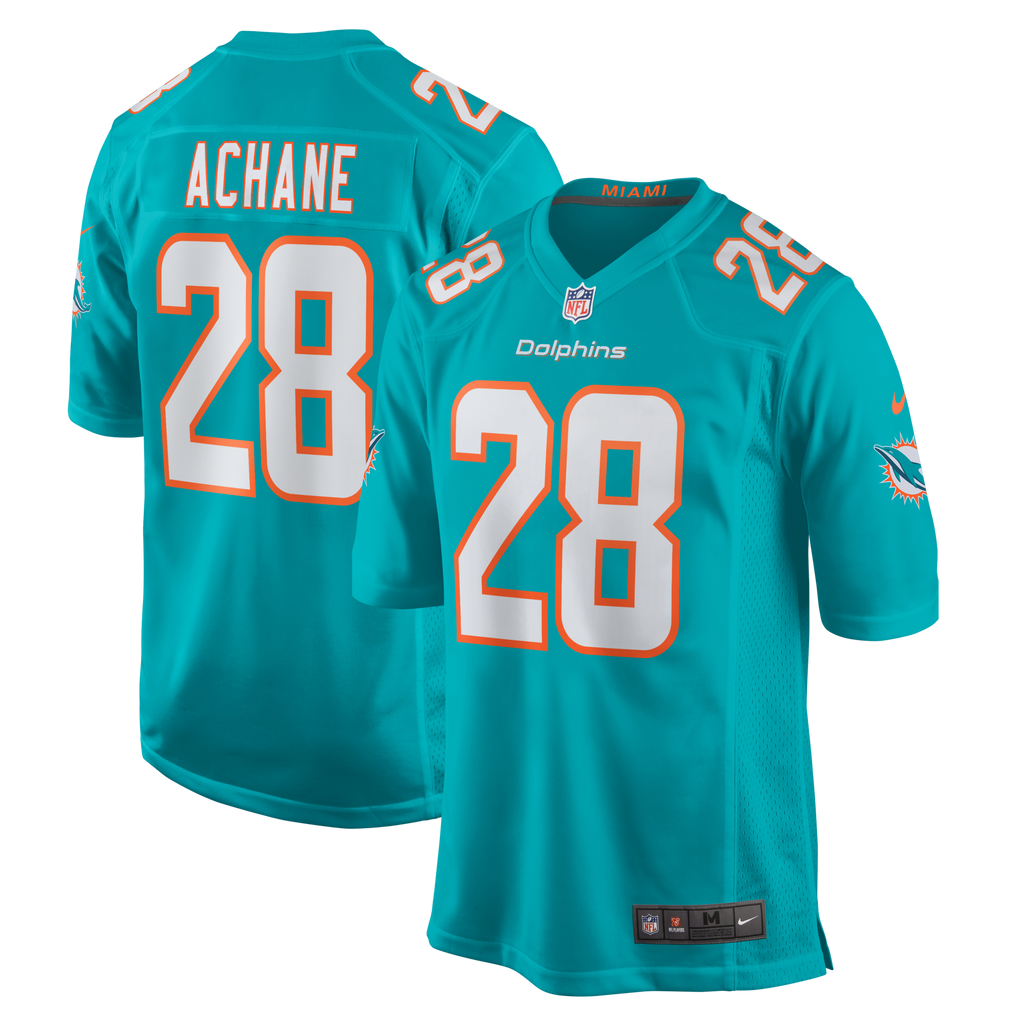 Miami Dolphins Devon Achane Aqua Player Game Football Jersey