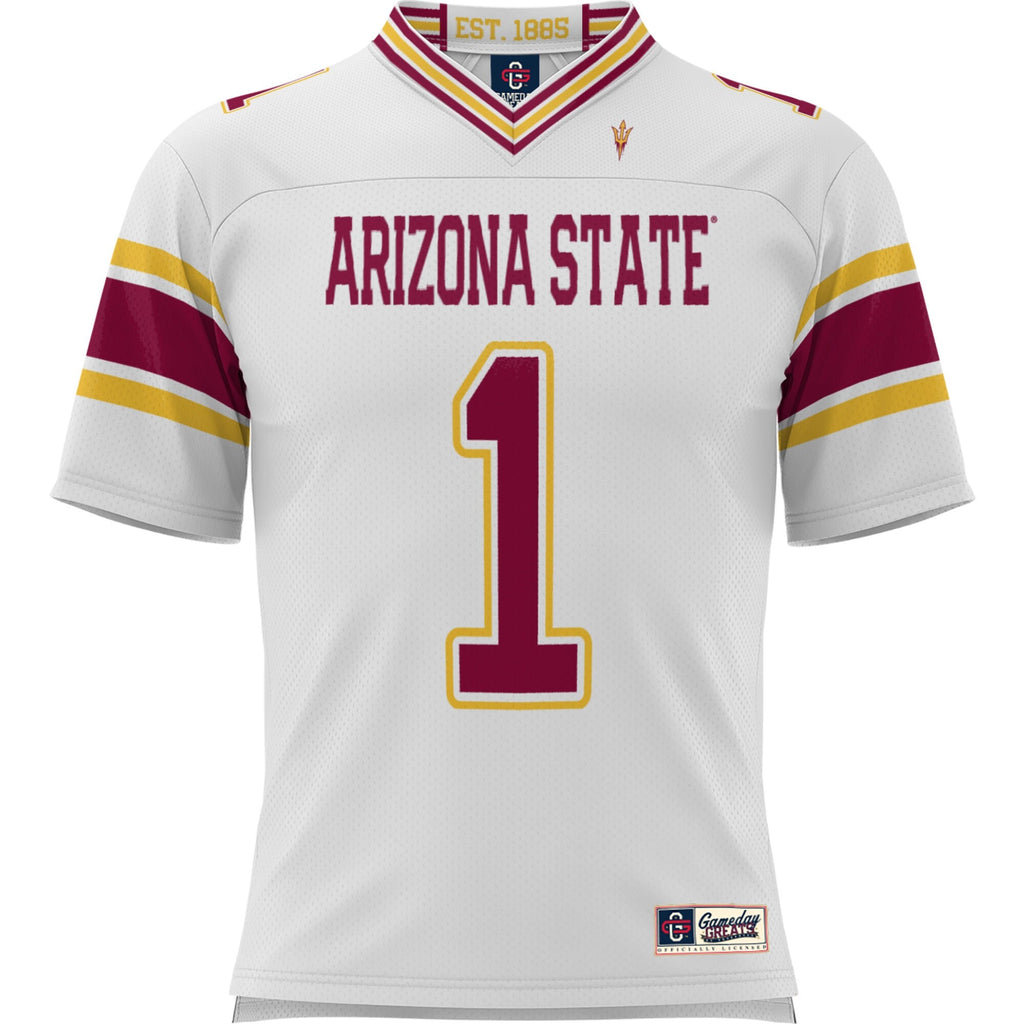 #1 White Arizona State Sun Devils Football Jersey