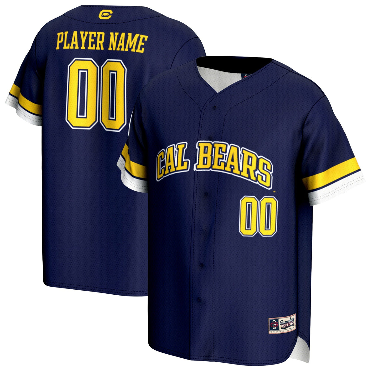Cal Bears NIL Pick-A-Player Lightweight Baseball Jersey - Navy