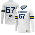 #1 White West Virginia Mountaineers Lightweight Volleyball Jersey