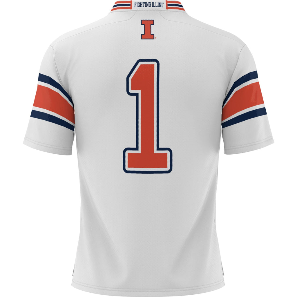 #1 Illinois Fighting Illini Football Jersey - White