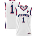 #1 Pennsylvania Quakers Lightweight Basketball Jersey - White