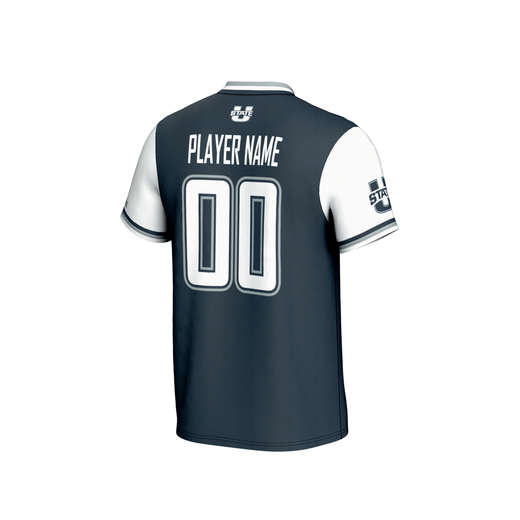 Utah State Aggies NIL Pick-A-Player Lightweight Softball Fashion Jersey - Navy