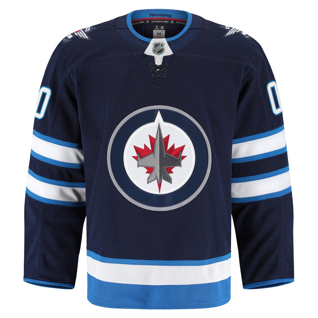 Winnipeg Jets Navy Home Pro Custom Jersey