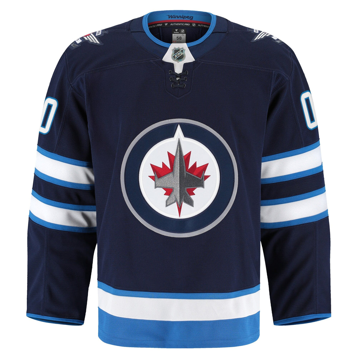 Winnipeg Jets Navy Home Pro Custom Jersey