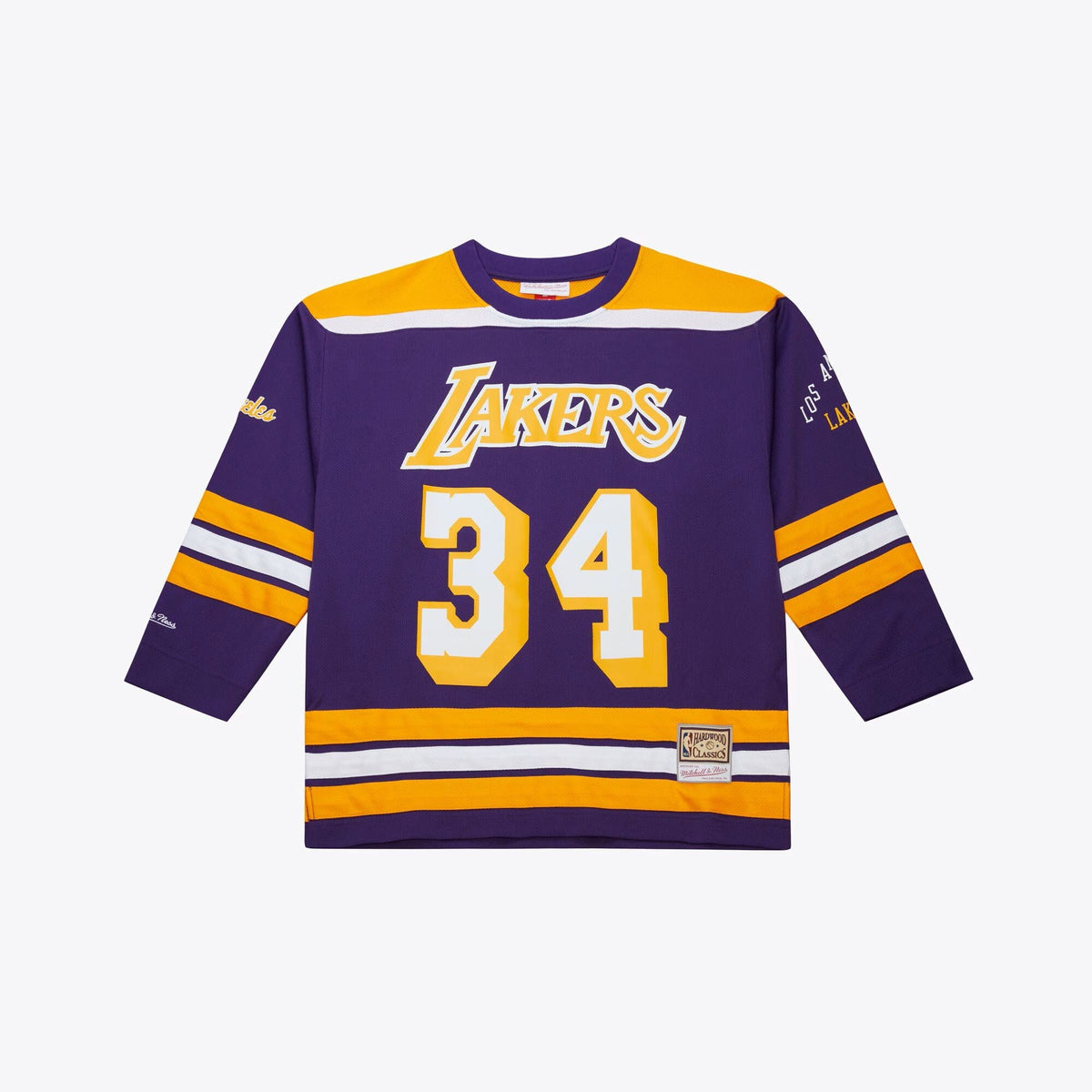 Los Angeles Lakers Shaquille O'Neal 1997 Maxxed Out Fashion Hockey Jersey - Purple