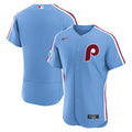 Philadelphia Phillies Light Blue Alternate Sponsor Patch Baseball Jersey