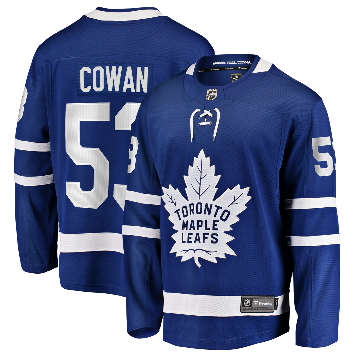 Toronto Maple Leafs Easton Cowan Blue Home Breakaway Hockey Jersey