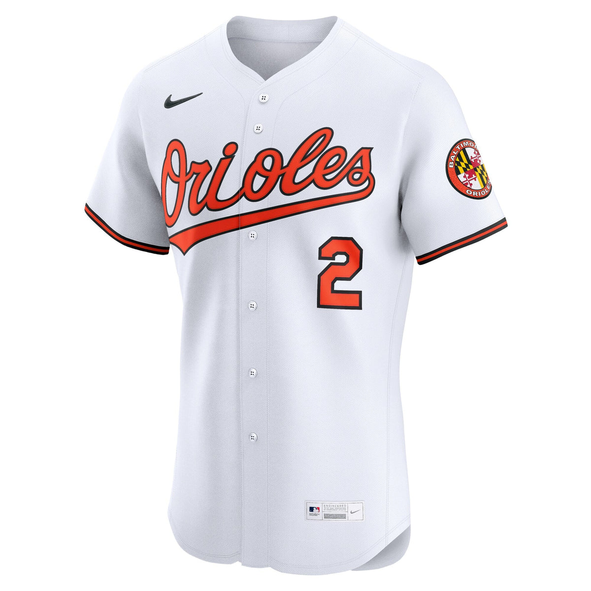 Baltimore Orioles Gunnar Henderson White Home Elite Baseball Jersey