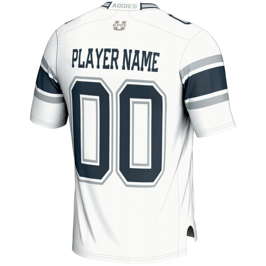 Utah State Aggies NIL Pick-A-Player Football Jersey - White