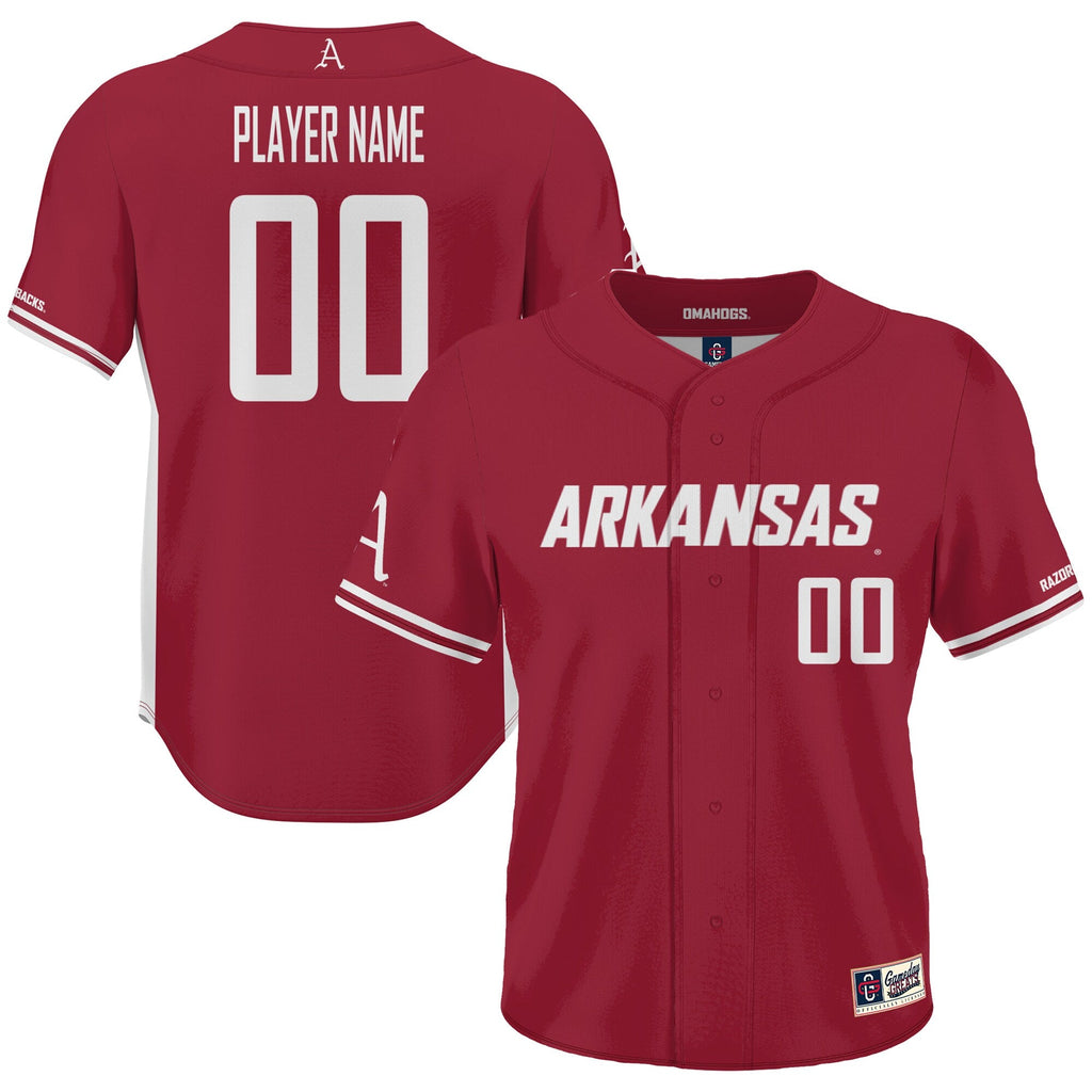 Arkansas Razorbacks NIL Pick-A-Player Lightweight Baseball Jersey - Cardinal