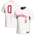 #0 White Ohio State Buckeyes Lightweight Softball Jersey