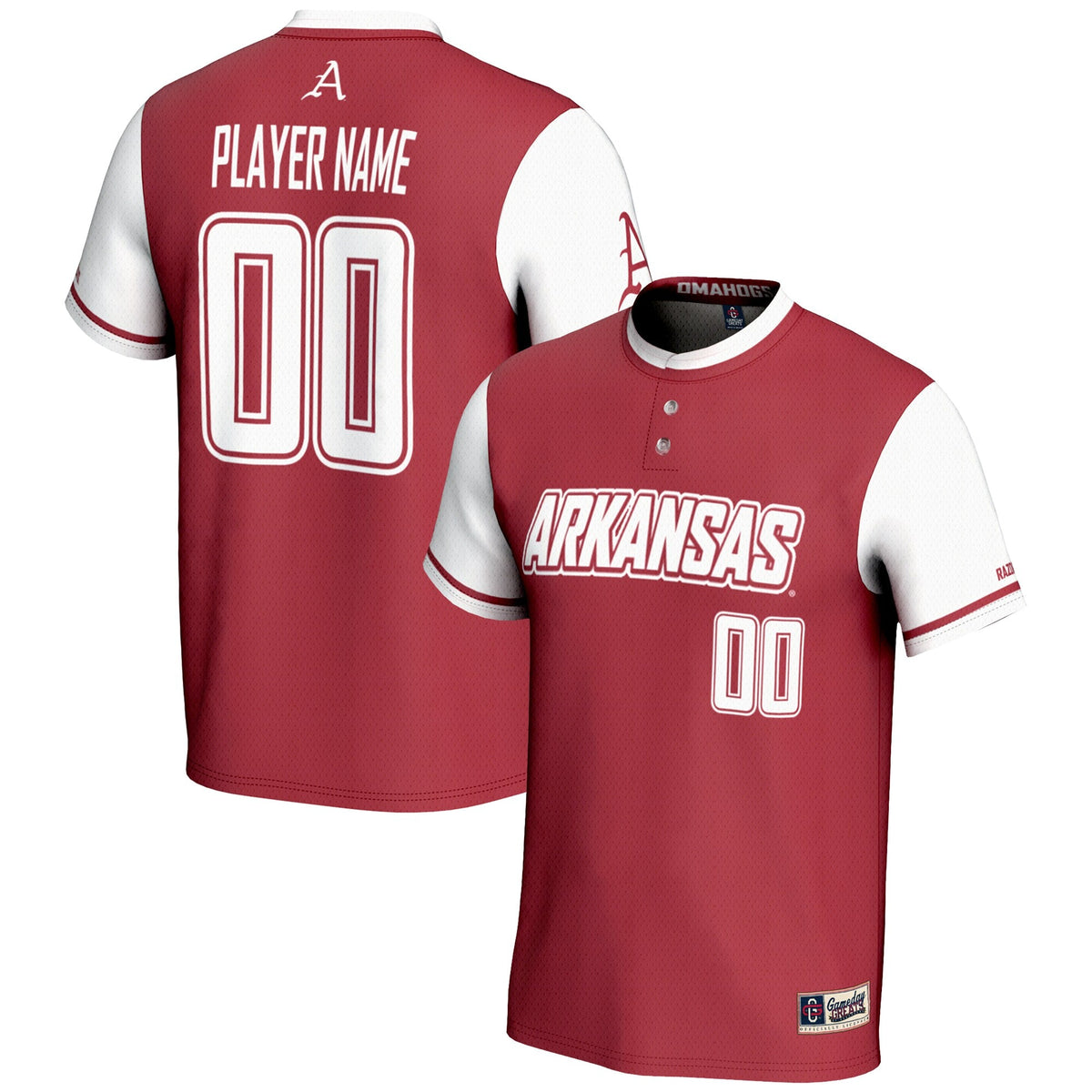 Arkansas Razorbacks NIL Pick-A-Player Lightweight Softball Jersey - Red