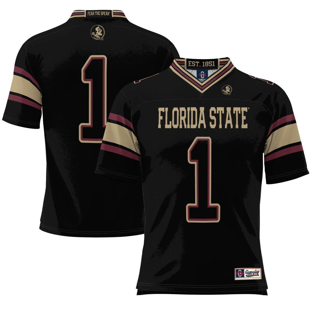 #1 Florida State Seminoles Endzone Football Jersey - Black