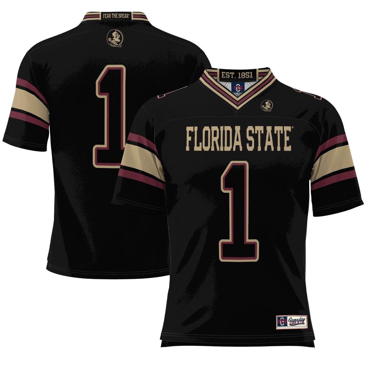 #1 Florida State Seminoles Endzone Football Jersey - Black