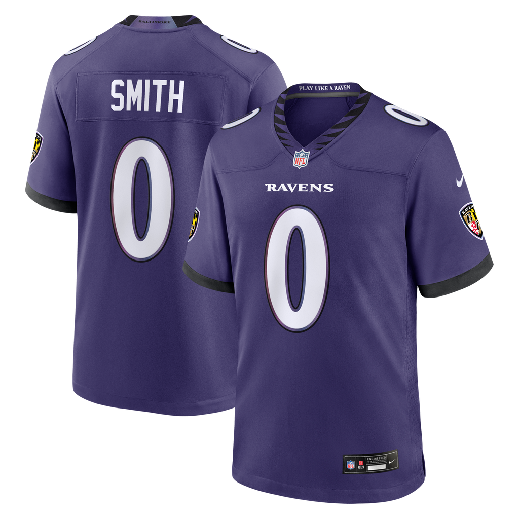 Baltimore Ravens Roquan Smith Purple Team Game Football Jersey