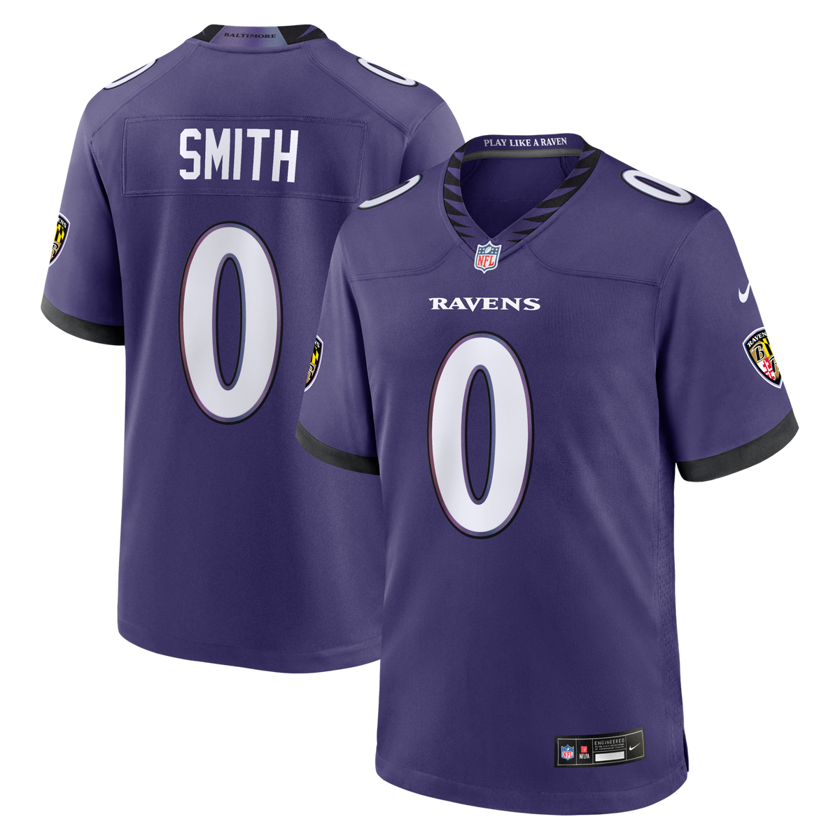 Baltimore Ravens Roquan Smith Purple Team Game Football Jersey