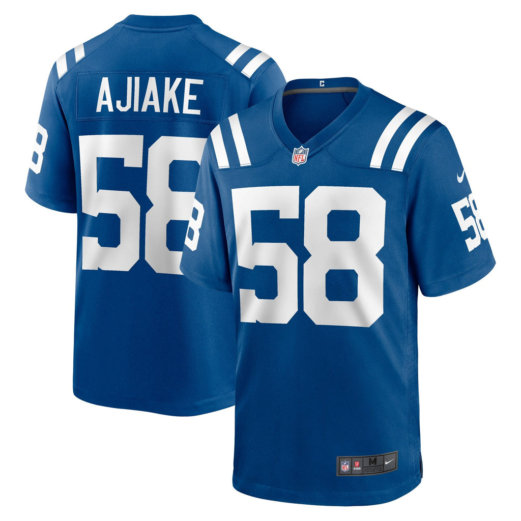 Indianapolis Colts Austin Ajiake Royal Game Football Jersey