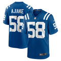 Indianapolis Colts Austin Ajiake Royal Game Football Jersey
