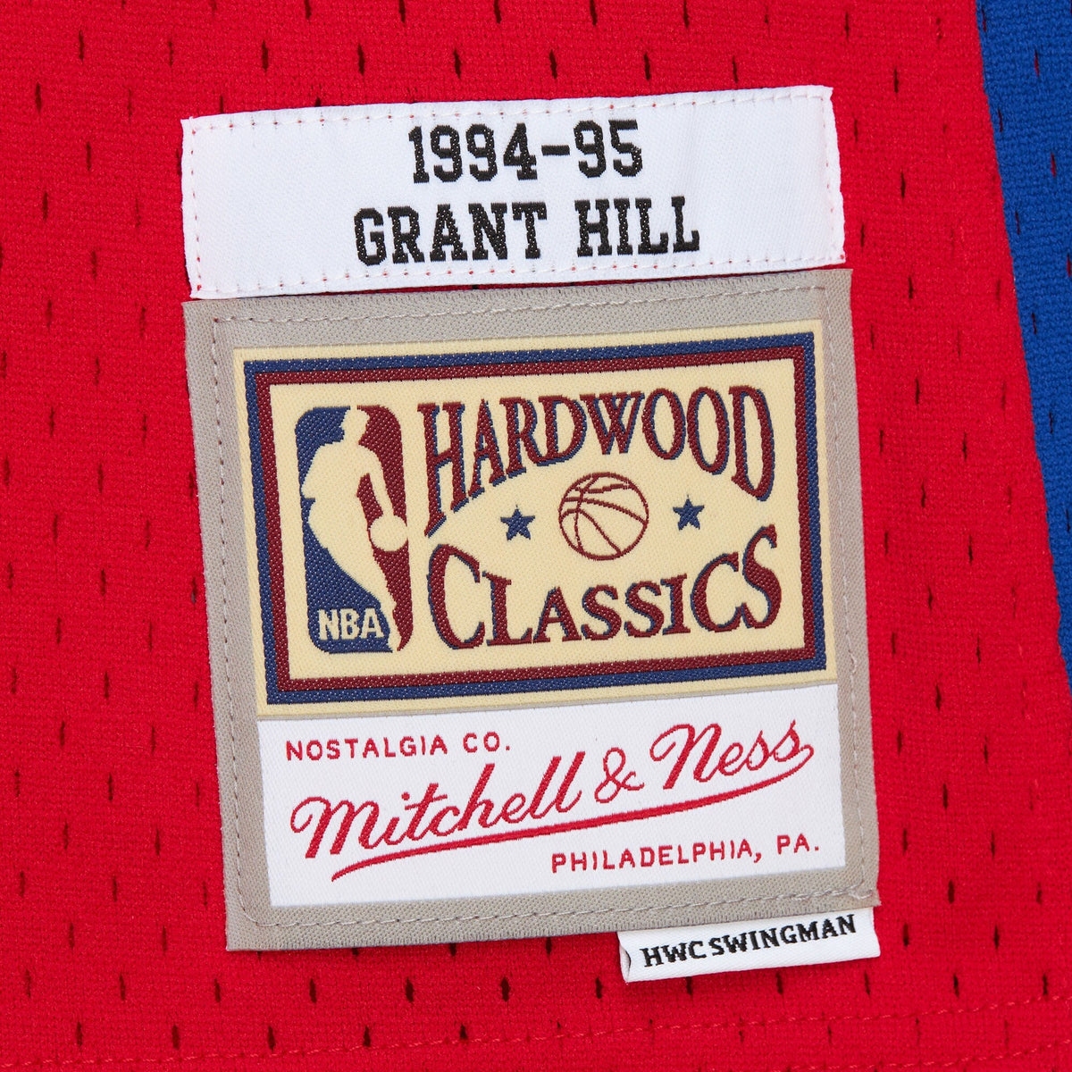 Detroit Pistons Grant Hill 1994 Dark Jersey - Red