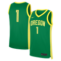 Green Oregon Ducks #1 Road Replica Basketball Jersey