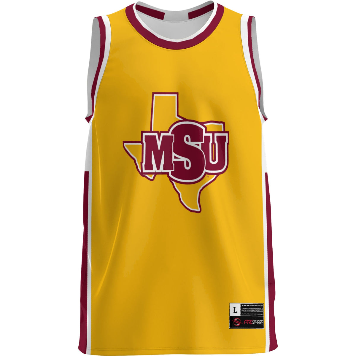 Midwestern State Mustangs Lightweight Basketball Jersey - Maroon