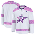 Dallas Stars White 2024 Hockey Fights Cancer Practice Jersey