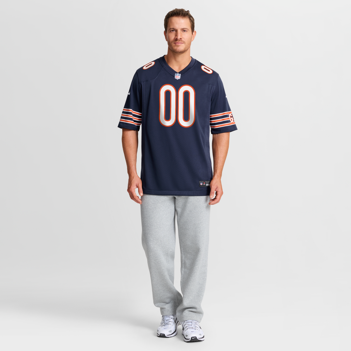 Chicago Bears Navy Custom Game Football Jersey