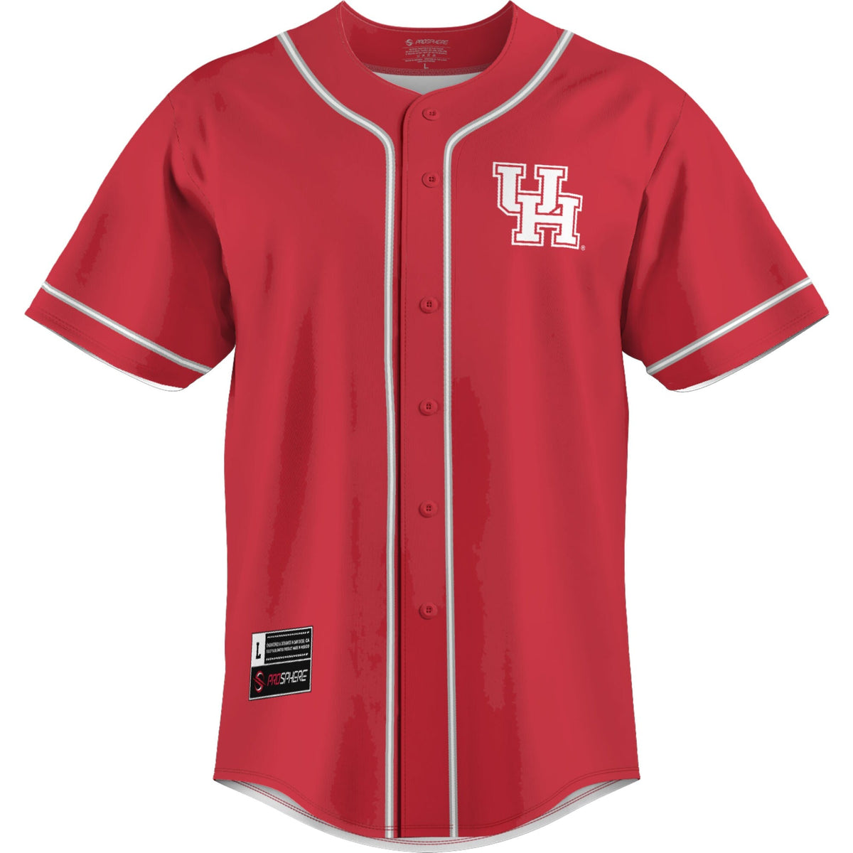 Red Houston Cougars Lightweight Baseball Jersey