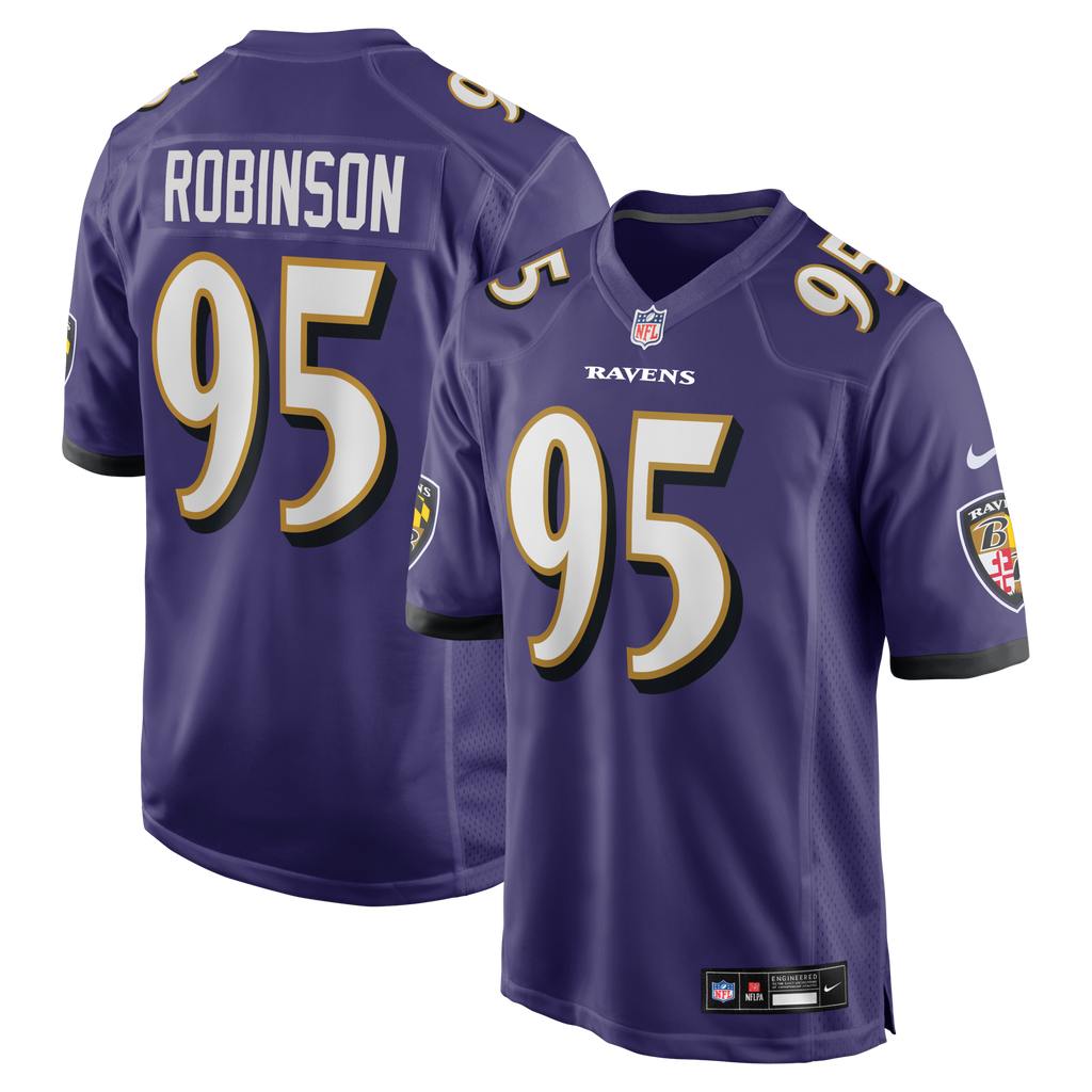 Baltimore Ravens Tavius Robinson Purple Team Game Football Jersey