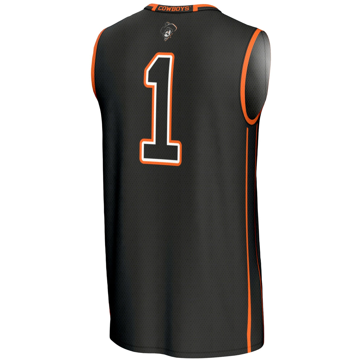 #1 Oklahoma State Cowboys Lightweight Basketball Jersey - Black
