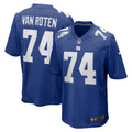 New York Giants Greg Van Roten Royal Team Game Football Jersey