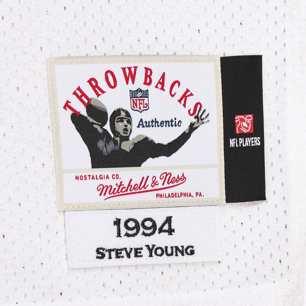 San Francisco 49ers 1994 Steve Young White Throwback Retired Player Football Jersey