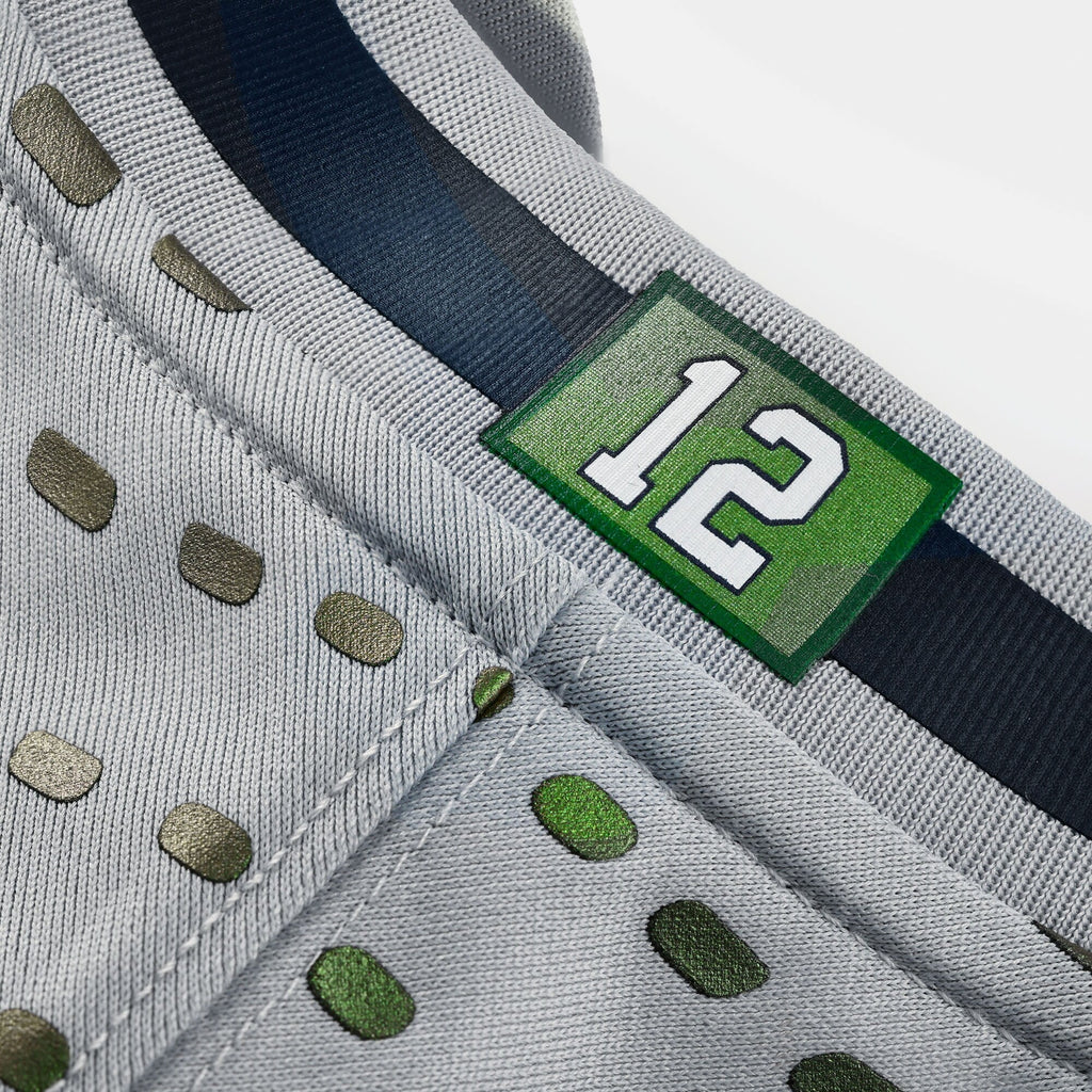 Seattle Seahawks Gray 2025 Rivalries Collection Custom Game Football Jersey