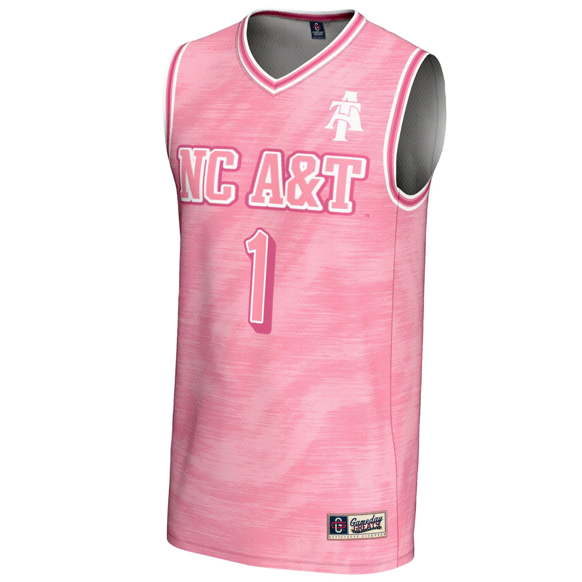 #1 North Carolina A&T Aggies Lightweight Basketball Jersey - Pink