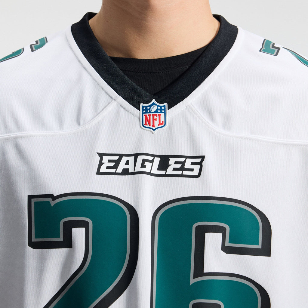 Philadelphia Eagles Saquon Barkley White Game Football Jersey