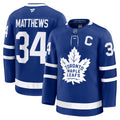 Toronto Maple Leafs Auston Matthews Blue Captain Patch Home Premium Jersey