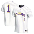 #1 LSU Tigers Lightweight Softball Jersey - White