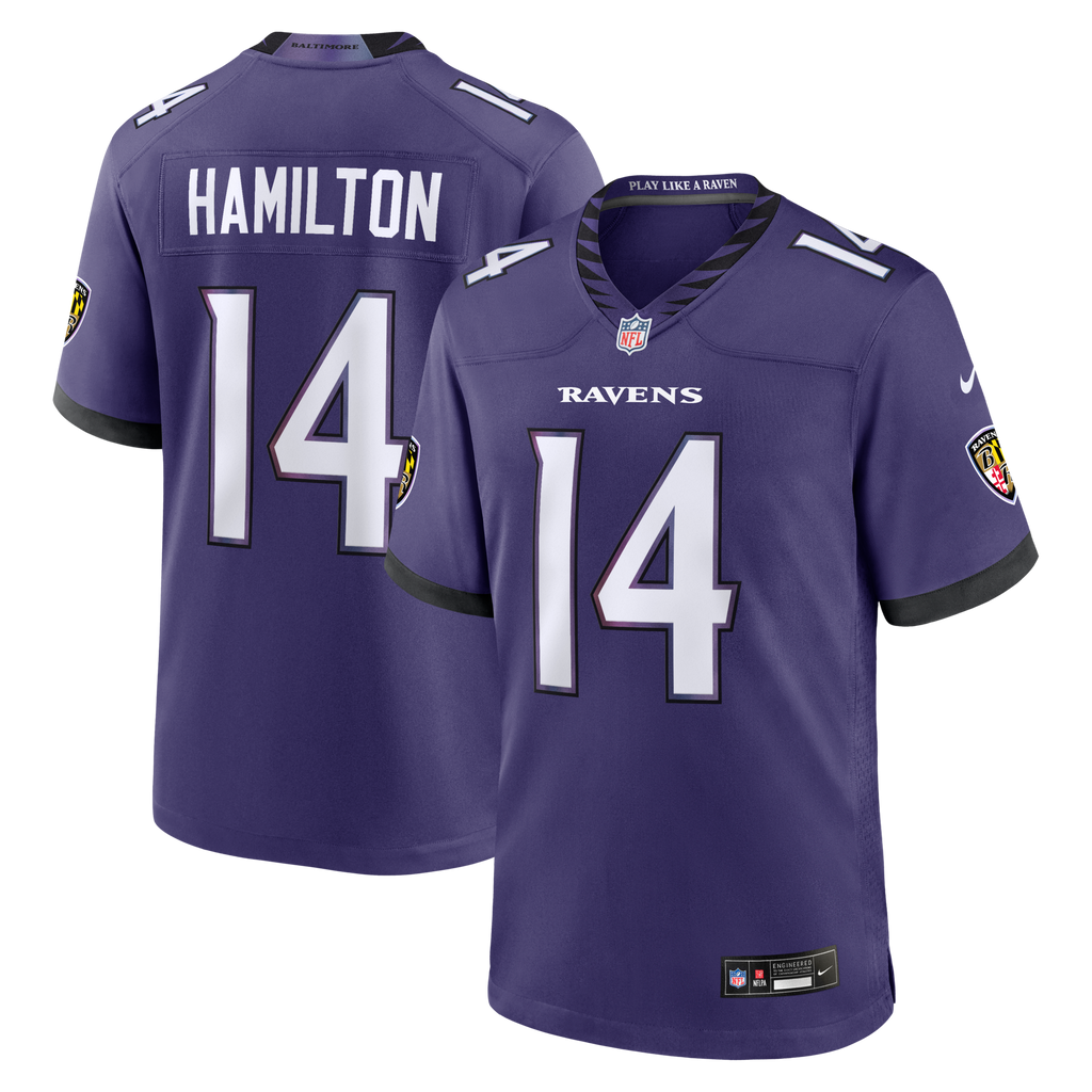 Baltimore Ravens Kyle Hamilton Purple Team Game Football Jersey