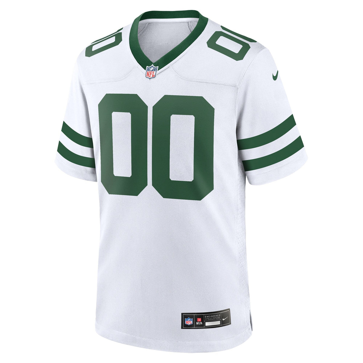 New York Jets Legacy White Custom Game Football Jersey