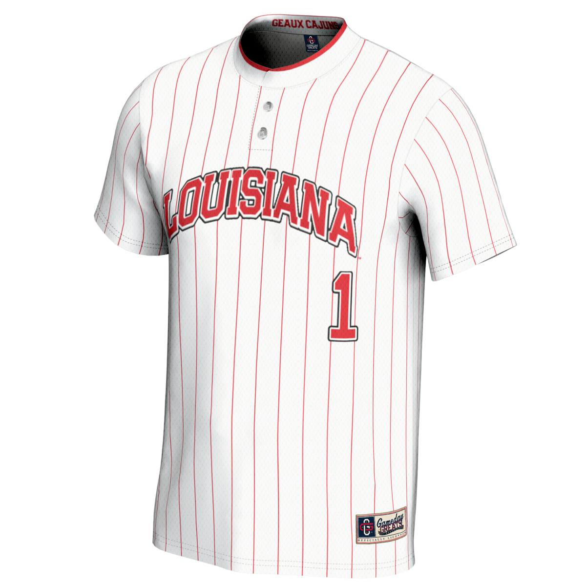 #1 Louisiana Ragin' Cajuns Lightweight Softball Jersey - White
