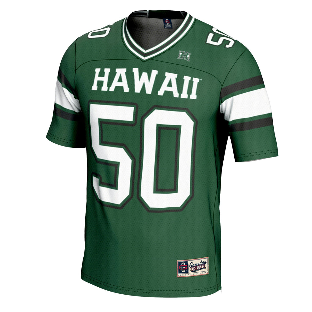 #1 Hawaii Rainbow Warriors Football Jersey - Green