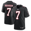 Atlanta Falcons Bijan Robinson Black Throwback Game Football Jersey