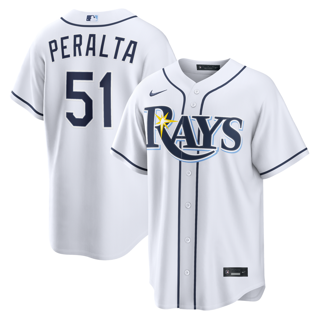 Tampa Bay Rays Freddy Peralta White Home Replica Baseball Jersey