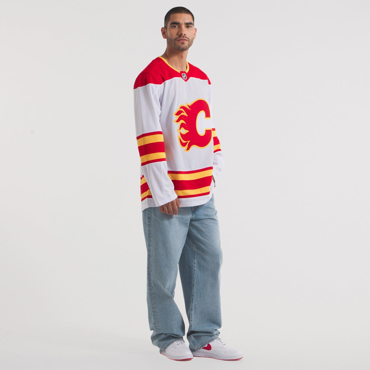 Calgary Flames White Away Premium Jersey